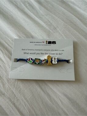New FIFA World Cup 2026 Charm Bracelet with Trophy and Soccer Beads - one size